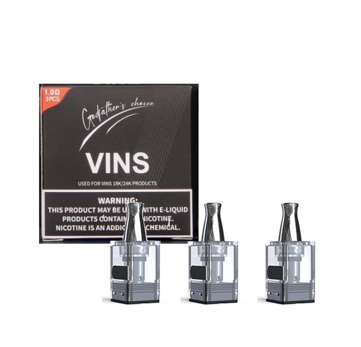 VINS 24K 小金磚 小銀磚 電子煙 小煙主機 煙彈 0.8 1.2 煙霧