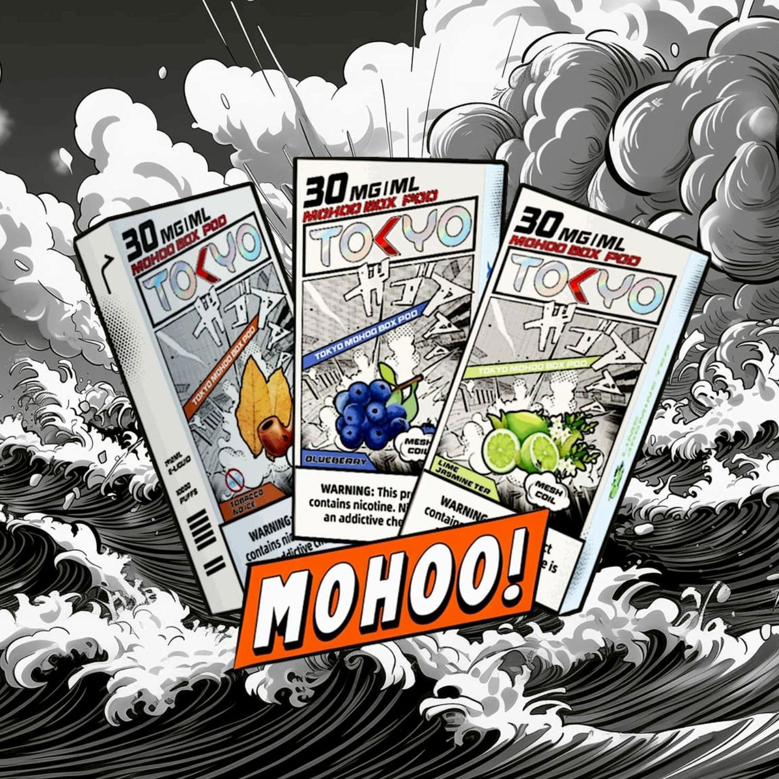 東京魔盒 MOHOO 主機 × 大容量煙彈|12ML|24款口味現貨